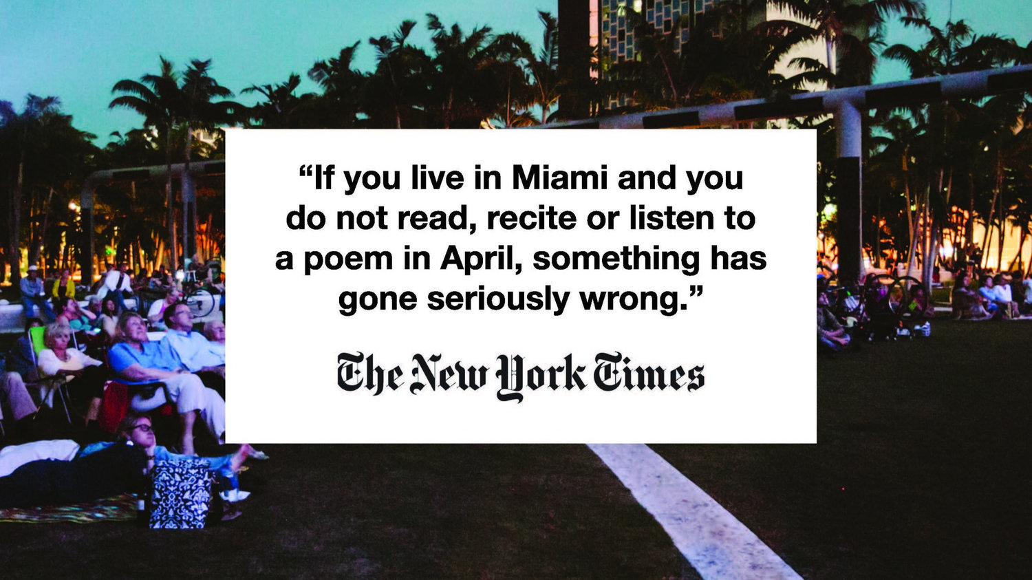 O, Miami Poetry Festival Key Biscayne Community Foundation