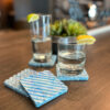 Free Plastic Blue Coasters | Made from Recycled Plastic | Set of 4 - Image 5