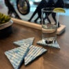 Free Plastic Blue Coasters | Made from Recycled Plastic | Set of 4 - Image 4