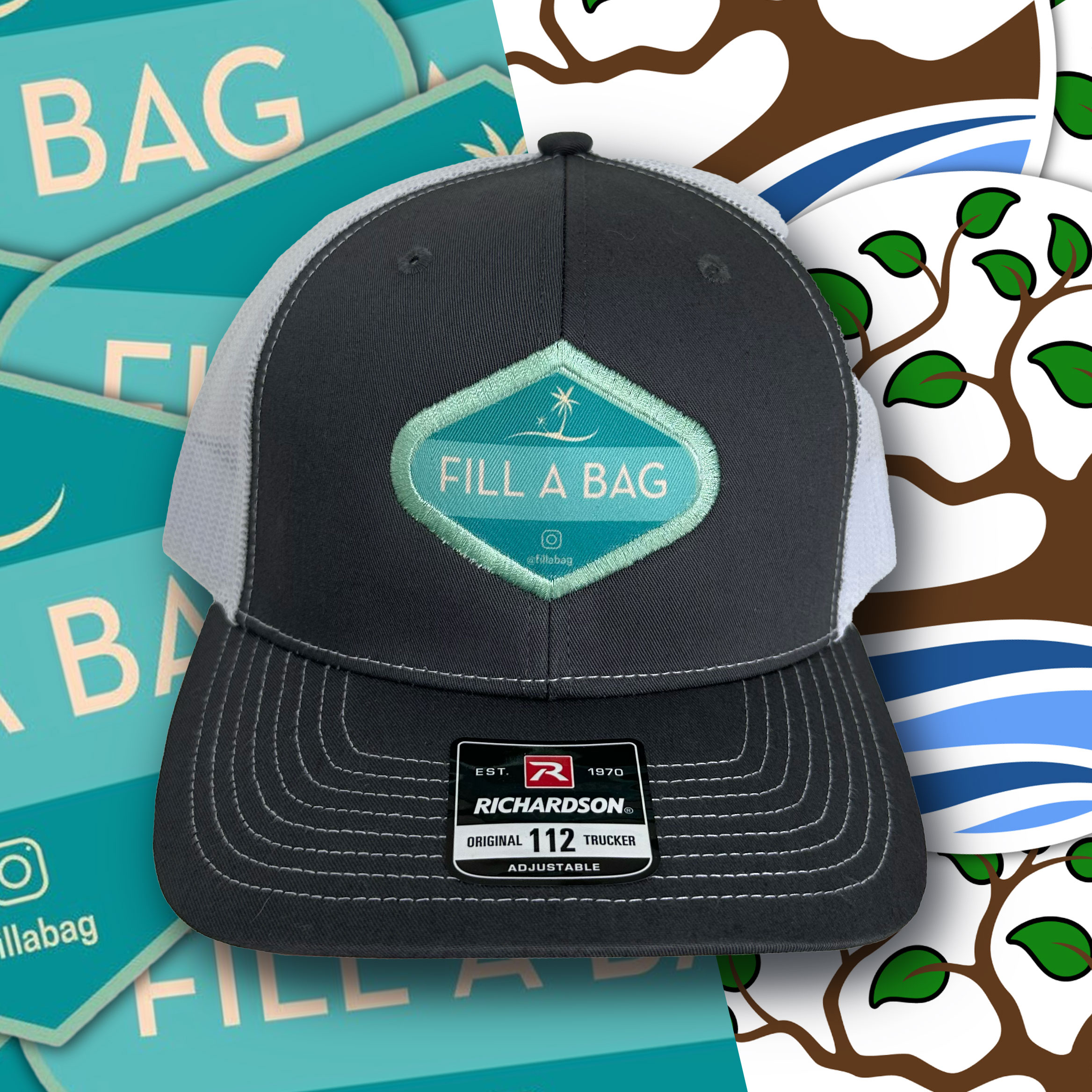 Fillabag Trucker Hat & Sticker Bundle